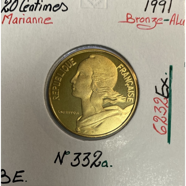 20 CENTIMES MARIANNE - 1991 - Pièce...
