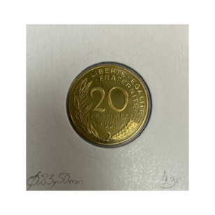 20 CENTIMES MARIANNE - 1991 - Pièce de Monnaie en... 2