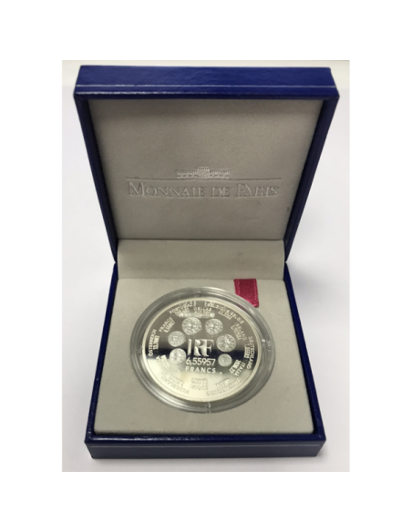 FRANCE - 6,55957 FRANCS (2001) EUROPA dernière monnaie parité // COFFRET BE