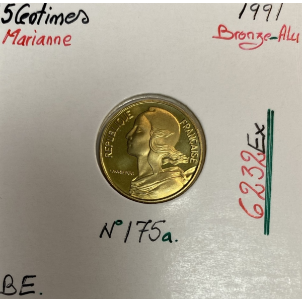 5 CENTIMES MARIANNE - 1991 - Pièce de...