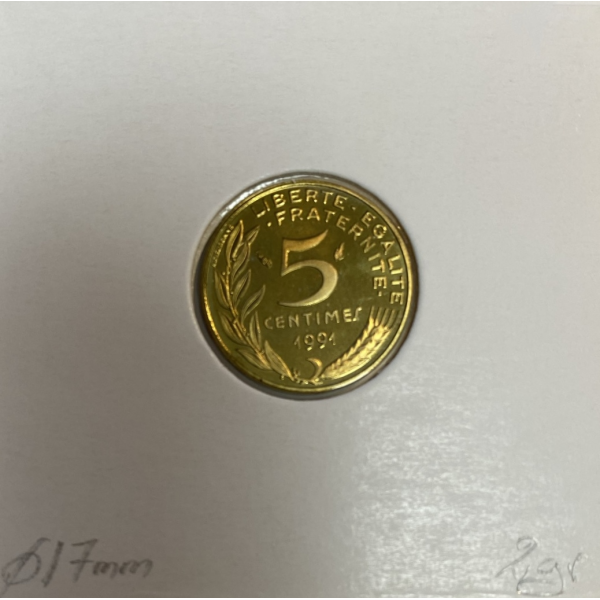 5 CENTIMES MARIANNE - 1991 - Pièce de...