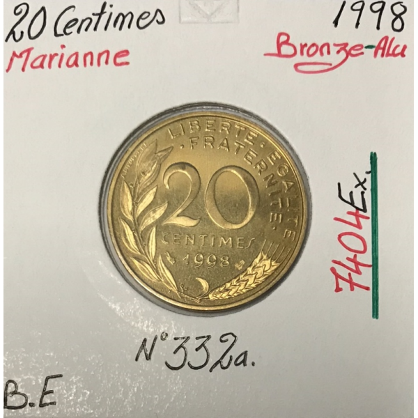 20 CENTIMES MARIANNE - 1998 - Pièce...