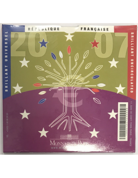 France - Coffret BRILLANT UNIVERSEL 2007 - Série officielle et complète des Euro