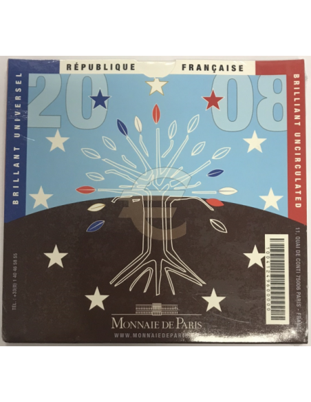 France - Coffret BRILLANT UNIVERSEL 2008 - Série officielle et complète des Euro