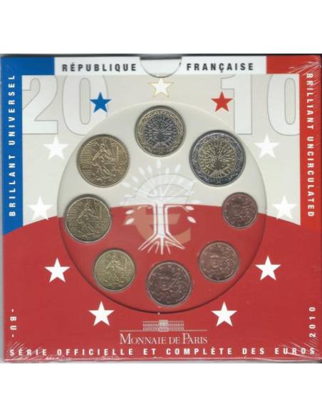 France - Coffret BRILLANT UNIVERSEL 2010 - Série officielle et complète des Euro