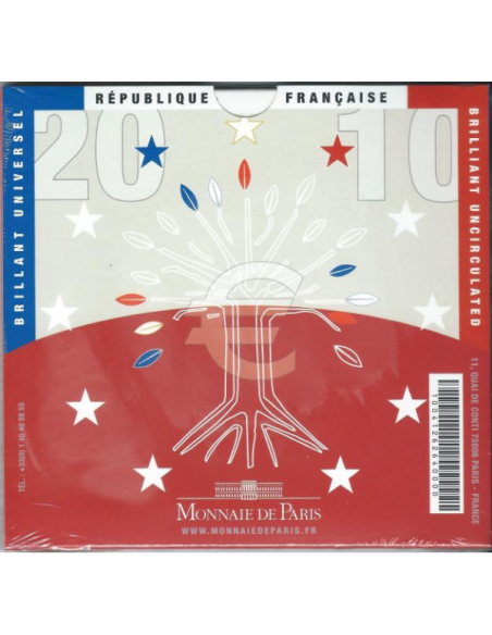 France - Coffret BRILLANT UNIVERSEL 2010 - Série officielle et complète des Euro