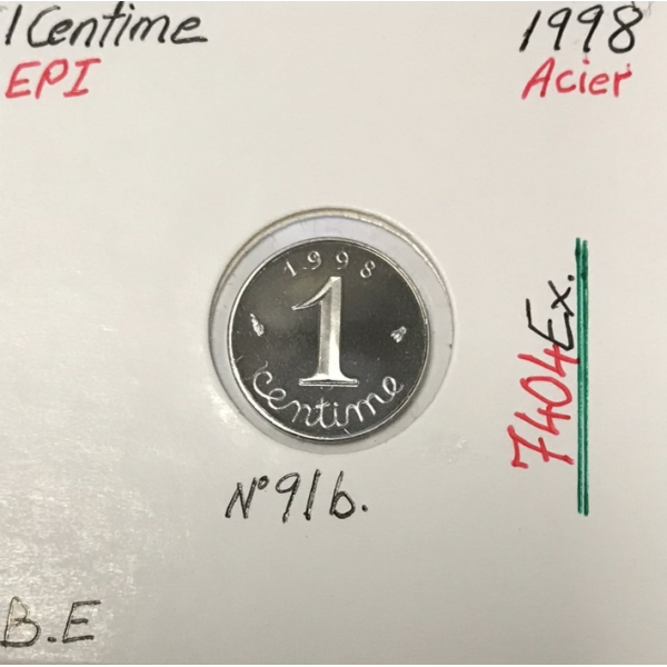 1 CENTIME EPI - 1998 - Pièce de...