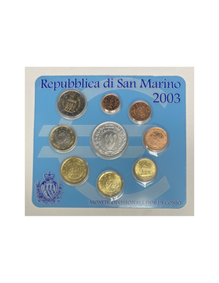 SAINT-MARIN - Coffret Brillant Universel 2003 - Avec la Pièce de 5 Euro Argent
