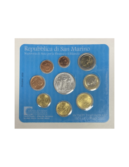 SAINT-MARIN - Coffret Brillant Universel 2003 - Avec la Pièce de 5 Euro Argent