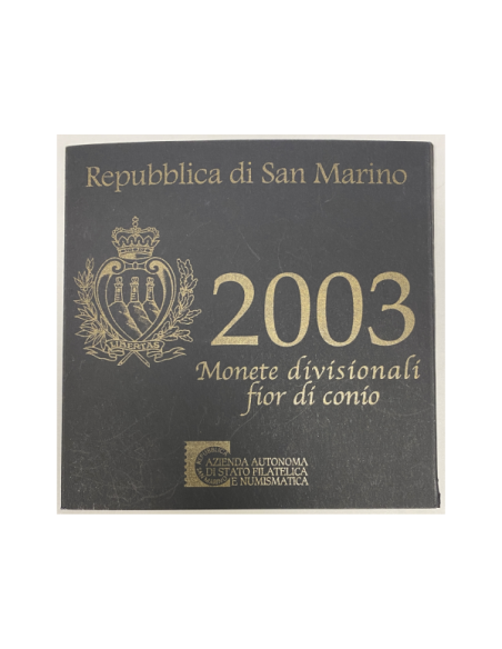 SAINT-MARIN - Coffret Brillant Universel 2003 - Avec la Pièce de 5 Euro Argent