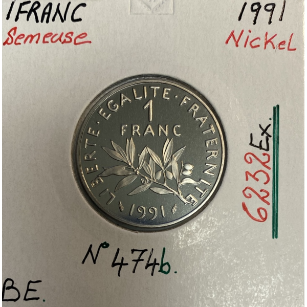 1 FRANC SEMEUSE - 1991 - Pièce de...