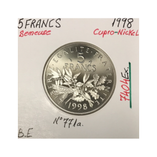 5 FRANCS SEMEUSE - 1998 - Pièce de Monnaie en...