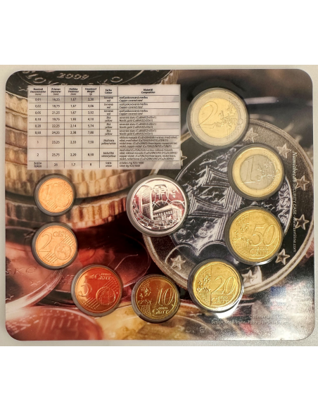 Slovaquie - Coffret Brillant Universel 2009 / Série Officielle + Jeton en Argent