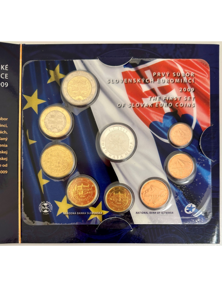 Slovaquie - Coffret Brillant Universel 2009 / Série Officielle + Jeton en Argent