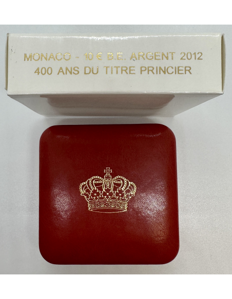 MONACO - 10 Euro 2012 en Argent - 400 ANS DU TITRE // Coffret BE (N°0931)