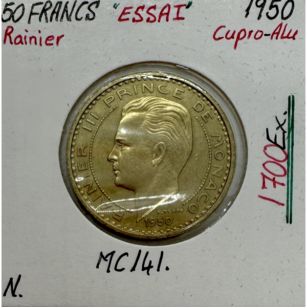 MONACO - 50 FRANCS 1950 (Rainier III)...