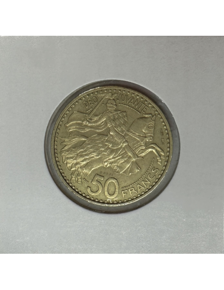 MONACO - 50 FRANCS 1950 (Rainier III) Monnaie en Cupro-Alu // ESSAI