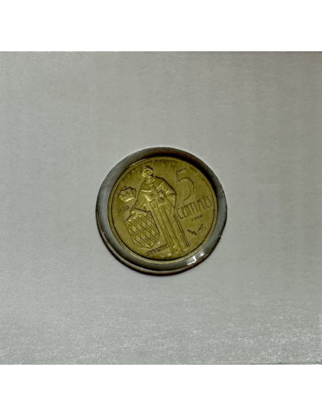 MONACO - 5 CENTIMES 1976 (Rainier III) Monnaie en Cupro-Alu // ESSAI