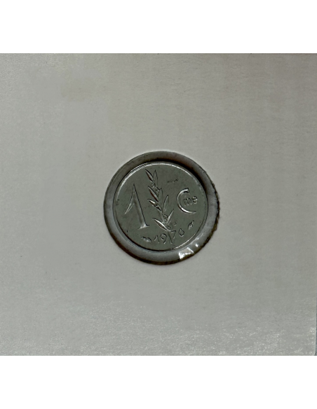 MONACO - 1 CENTIME 1976 (Armes des Grimaldi) Monnaie en Acier // ESSAI