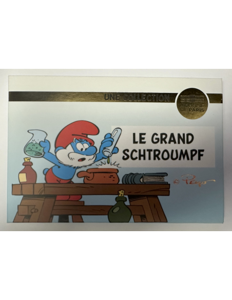 France - 50 Euro 2020 - Monnaie Colorisée en Argent // LE GRAND SCHTROUMPF