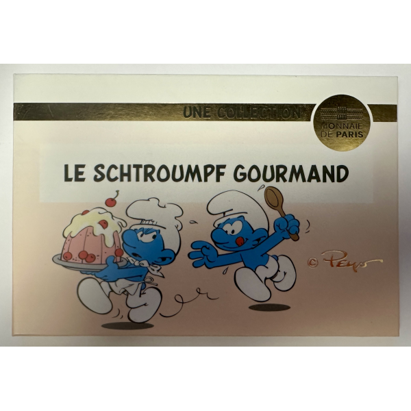 France - 50 Euro 2020 - Monnaie Colorisée en Argent // LE SCHTROUMPF GOURMAND