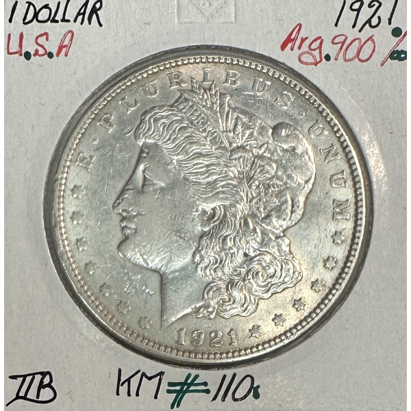 ETATS-UNIS - USA - 1 DOLLAR 1921 - Pièce de Monnaie en argent // TTB (REF 2)