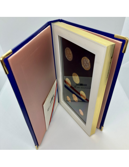 France - Coffret Belle Epreuve 2001 - Série des 8 pièces françaises en Euro (BE)