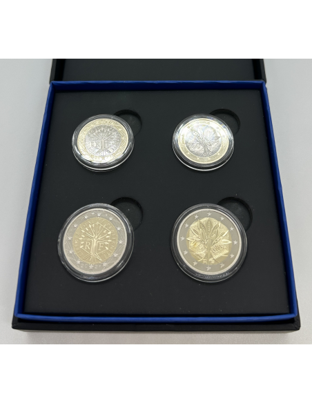 QUADRIPTYQUE (2 x 2 EURO + 2 x 1 EURO) 20 ANS DE L'EURO // BE 2022