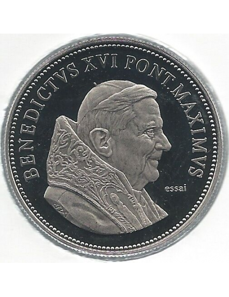 MEDAILLE (Essai) - PAPE BENOIT XVI (Visite en France - Lourdes) // Qualité : BE