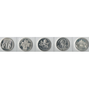 5 MEDAILLES - PAPE JEAN PAUL II - Médailles en Métal...