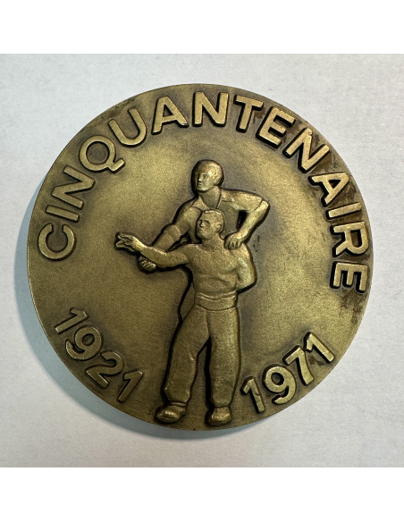 MEDAILLE Française - Cinquantenaire Fédération des Mutilés du Travail - 1971