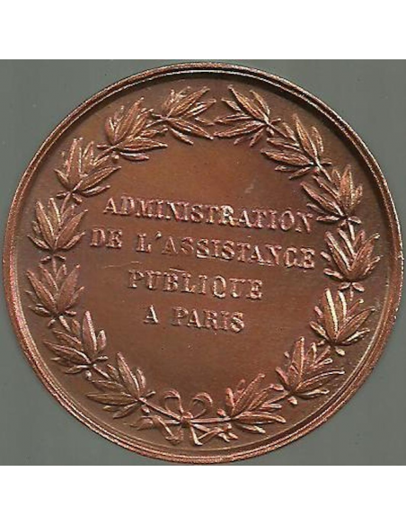 MEDAILLE FRANCAISE - ASSISTANCE PUBLIQUE PARIS - HENRI ALBERT 1869 // EN CUIVRE
