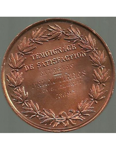 MEDAILLE FRANCAISE - ASSISTANCE PUBLIQUE PARIS - HENRI ALBERT 1869 // EN CUIVRE
