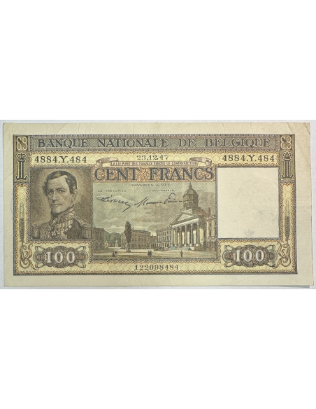 BELGIQUE - 100 FRANCS (23.12.1947) BILLET DE BANQUE // Qualité : TTB