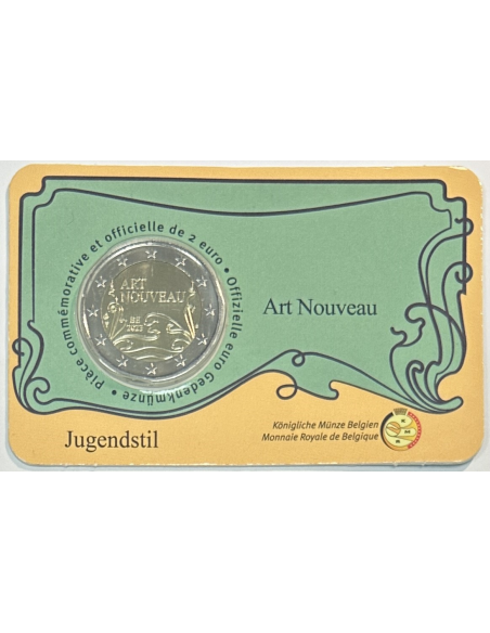 BELGIQUE - 2 EURO 2023 - ART NOUVEAU // COIN CARD