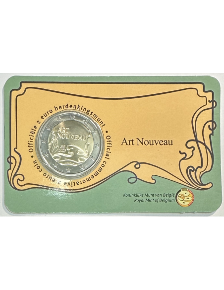 BELGIQUE - 2 EURO 2023 - ART NOUVEAU // COIN CARD (Néerlandais)