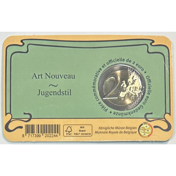 BELGIQUE - 2 EURO 2023 - ART NOUVEAU...