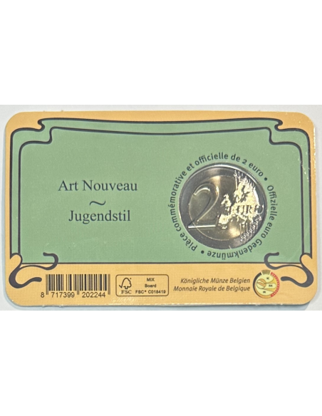 BELGIQUE - 2 EURO 2023 - ART NOUVEAU // COIN CARD (Néerlandais)