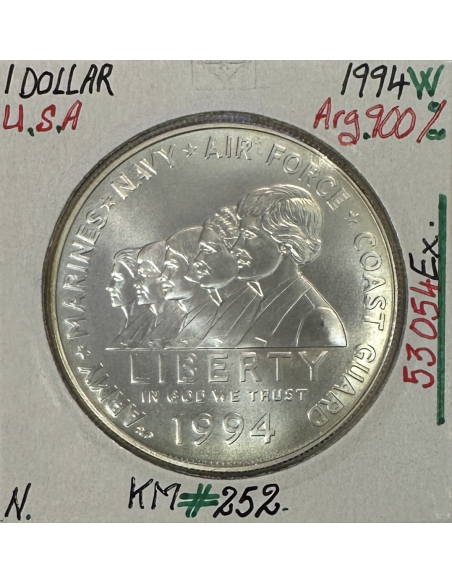 ETATS-UNIS - USA - 1 DOLLAR 1994 W - Pièce de Monnaie en argent // NEUVE