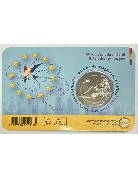 BELGIQUE - 2 EURO 2024 - PRESIDENCE DE L'UE // COIN CARD
