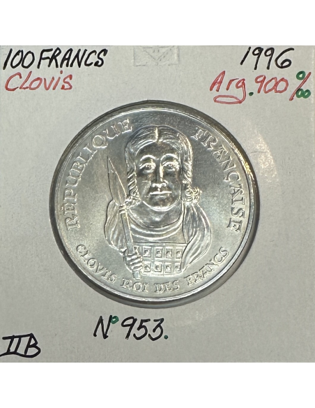 100 FRANCS COMMEMORATIVE (1996) Clovis - Monnaie en Argent // Qualité : TTB