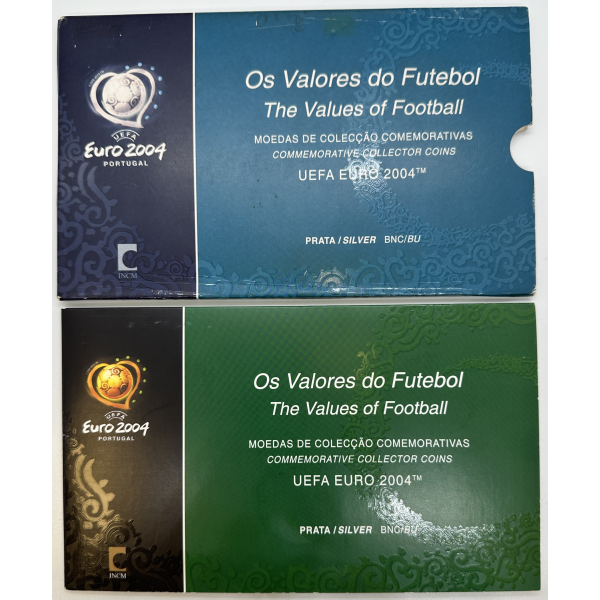 Portugal - Brillant Universel 2004 (EURO 2004) 3 X 8 EURO en Argent - Coffret BU