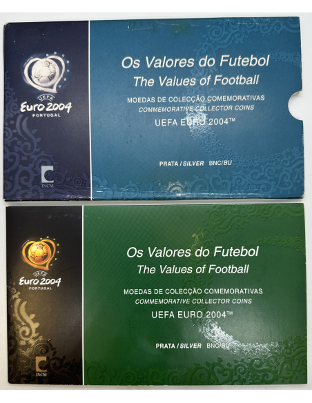 Portugal - Brillant Universel 2004 (EURO 2004) 3 X 8 EURO en Argent - Coffret BU