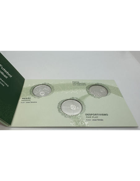 Portugal - Brillant Universel 2004 (EURO 2004) 3 X 8 EURO en Argent - Coffret BU