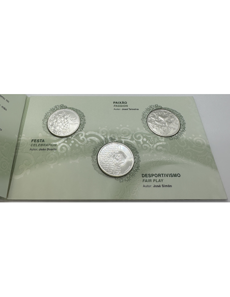Portugal - Brillant Universel 2004 (EURO 2004) 3 X 8 EURO en Argent - Coffret BU