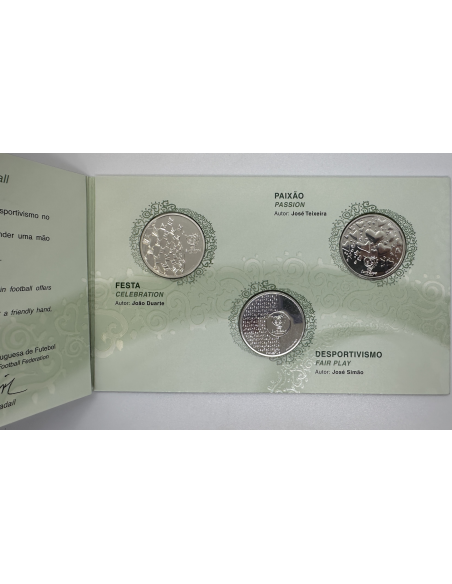 Portugal - Brillant Universel 2004 (EURO 2004) 3 X 8 EURO en Argent - Coffret BU