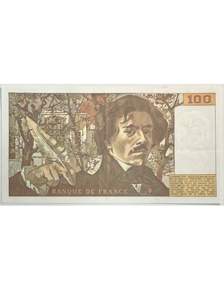 100 FRANCS DELACROIX (1979) R.10 - Billet de banque // Qualité : TTB+