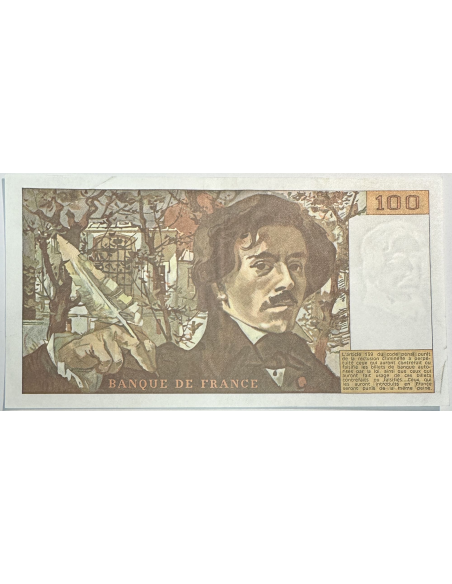 100 FRANCS DELACROIX (1979) Q.10 - Billet de banque // Qualité : TTB+