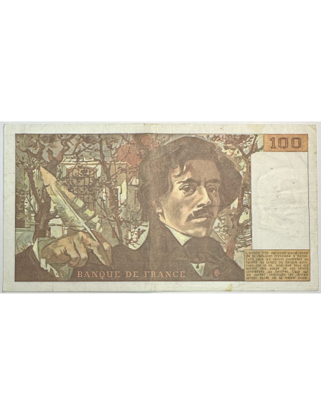 100 FRANCS DELACROIX (1980) Z.38 - Billet de banque // Qualité : TB