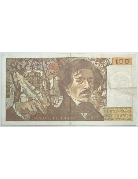 100 FRANCS DELACROIX (1984) D.77 - Billet de banque // Qualité : TB+